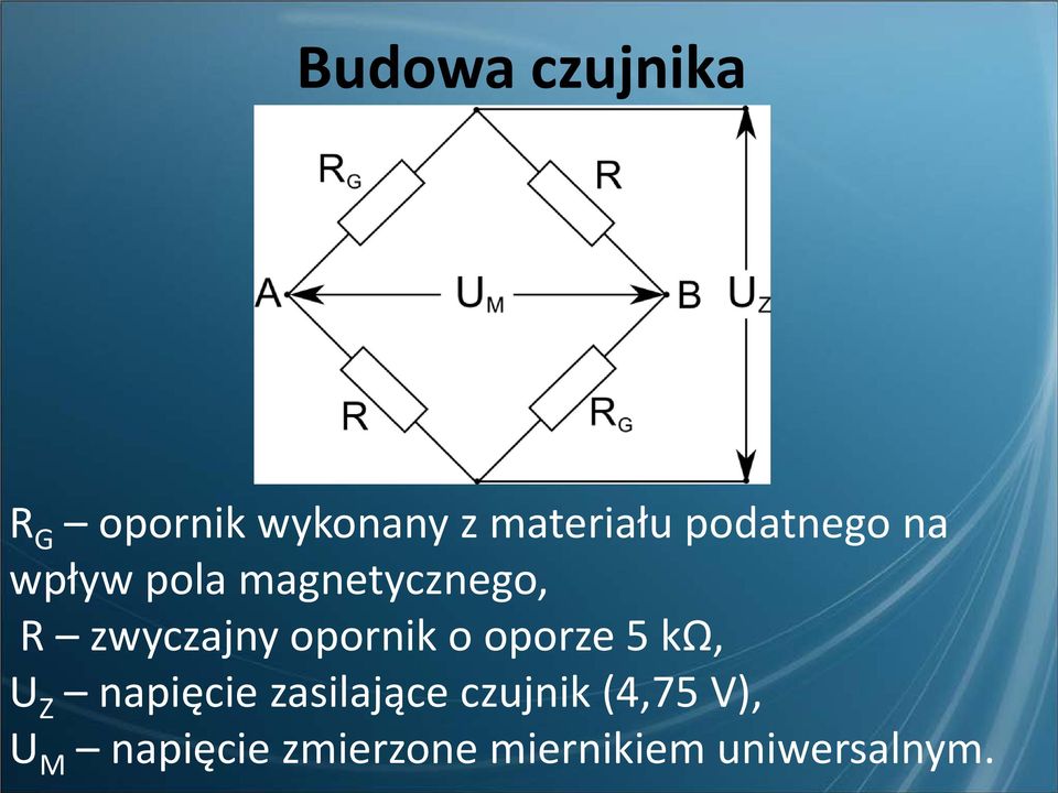 opornik o oporze 5 kω, U Z napięcie zasilające