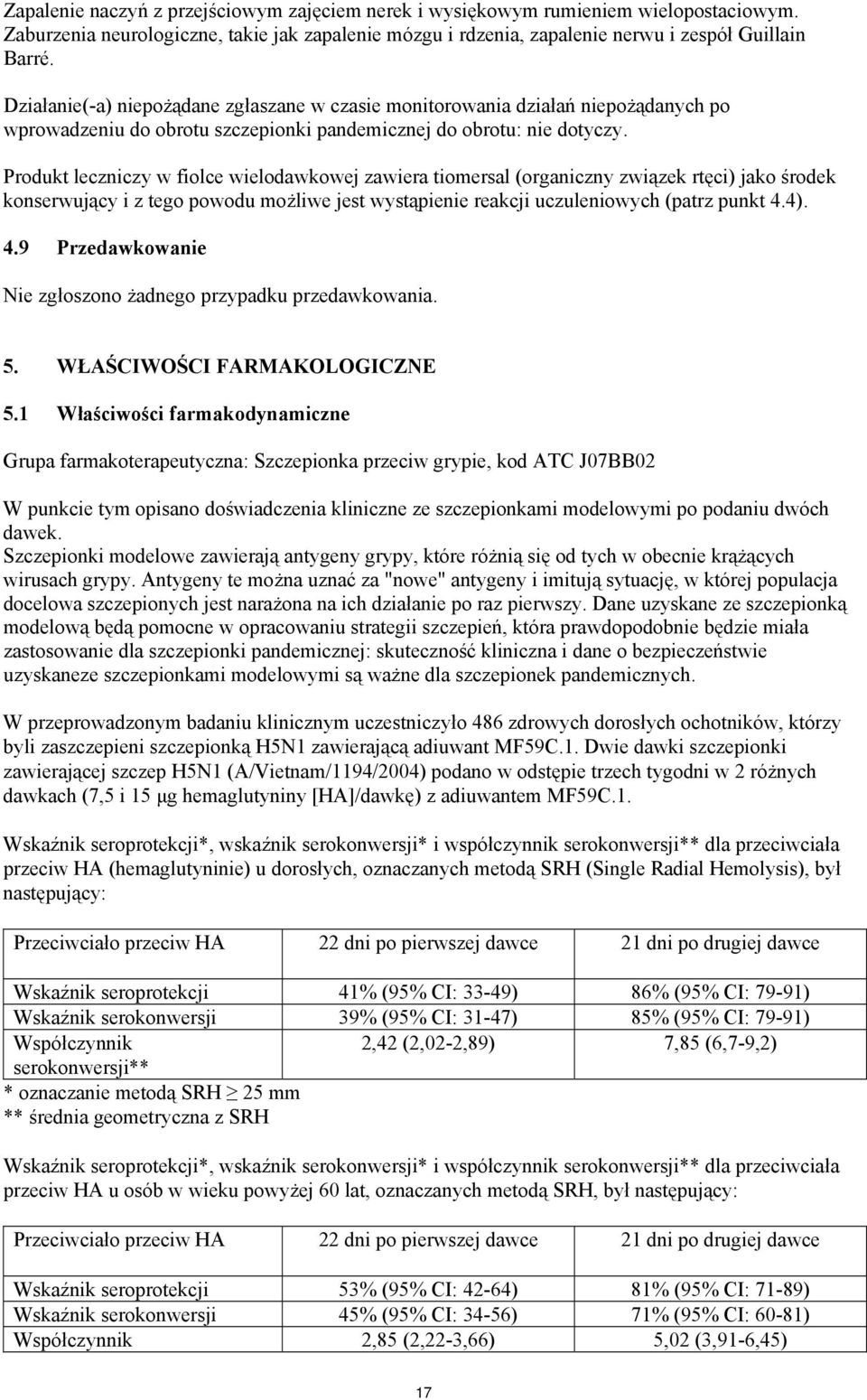 Produkt leczniczy w fiolce wielodawkowej zawiera tiomersal (organiczny związek rtęci) jako środek konserwujący i z tego powodu możliwe jest wystąpienie reakcji uczuleniowych (patrz punkt 4.