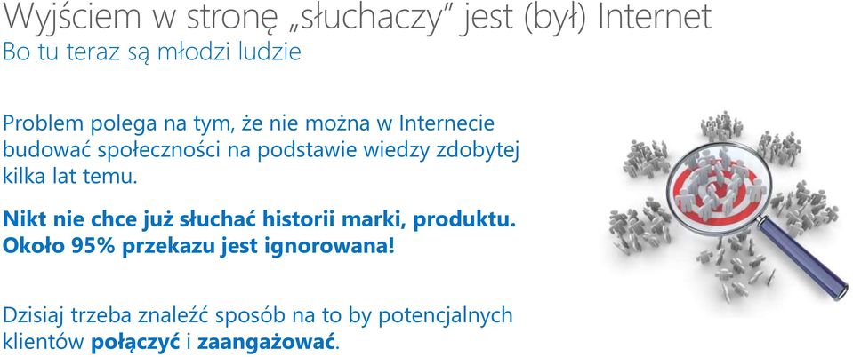 lat temu. Nikt nie chce już słuchać historii marki, produktu.