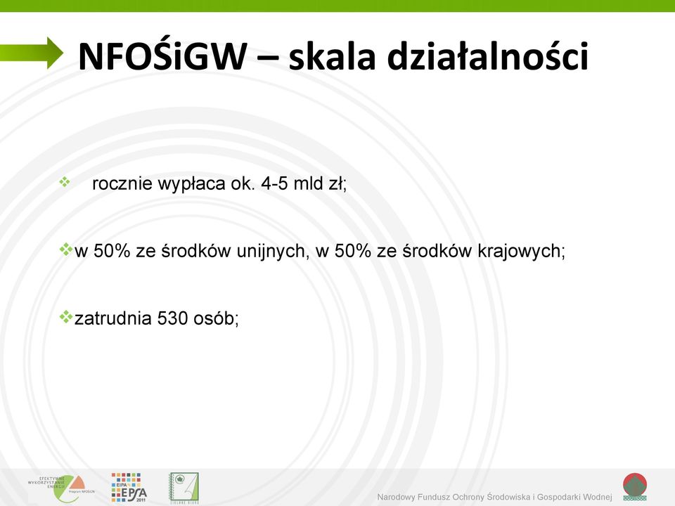 4-5 mld zł; w 50% ze środków