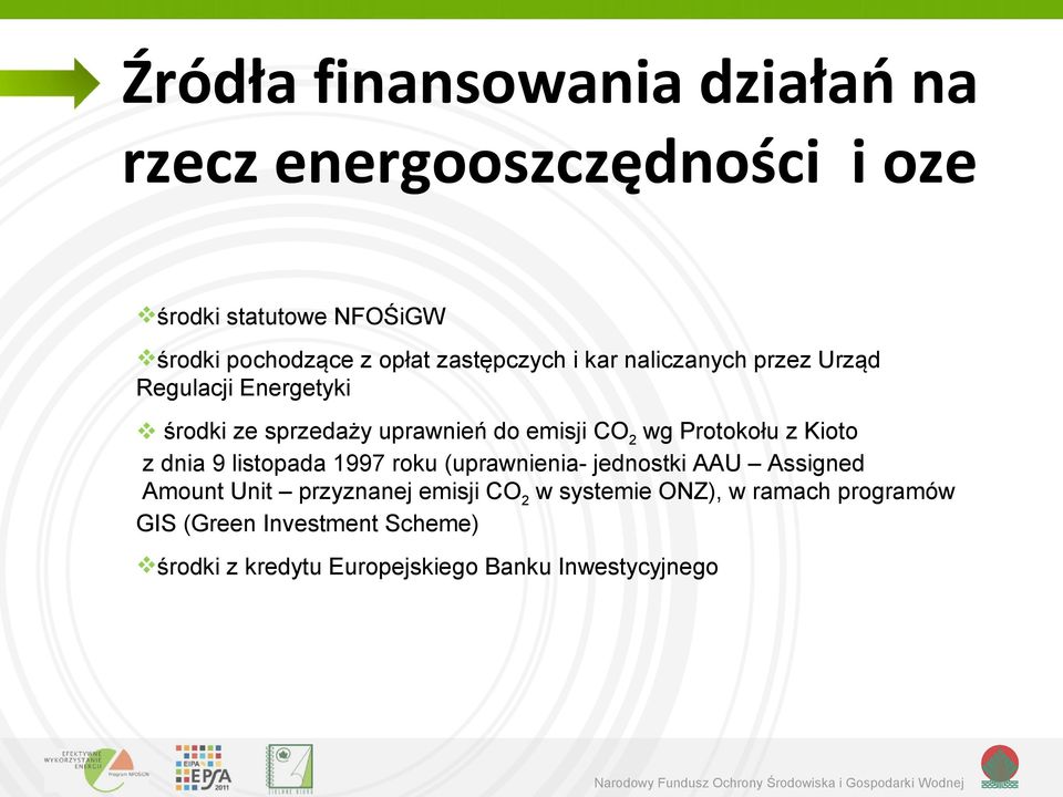 Protokołu z Kioto z dnia 9 listopada 1997 roku (uprawnienia- jednostki AAU Assigned Amount Unit przyznanej emisji