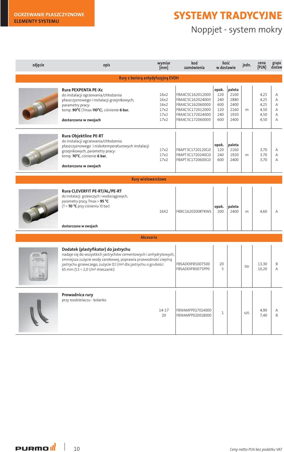 90 (Tmax ), ciśnienie 6 bar, dostarczana w zwojach 6x2 6x2 6x2 7x2 7x2 7x2 FX600 FX624000 FX660000 FX700 FX724000 FX760000 240 600 240 600 paleta 260 2880 2400 260 9 2400 m 4,2 4,2 4,2 4,0 4,0 4,0