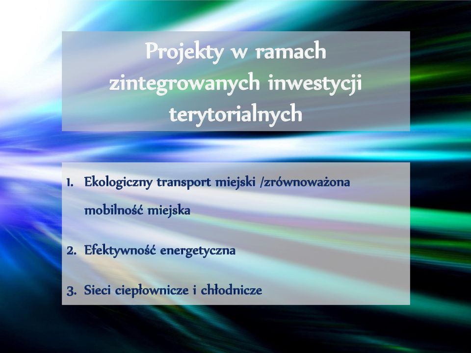 Ekologiczny transport miejski /zrównoważona