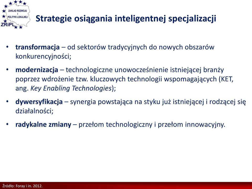 kluczowych technologii wspomagających (KET, ang.