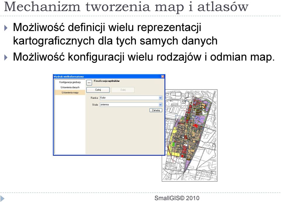 kartograficznych dla tych samych danych