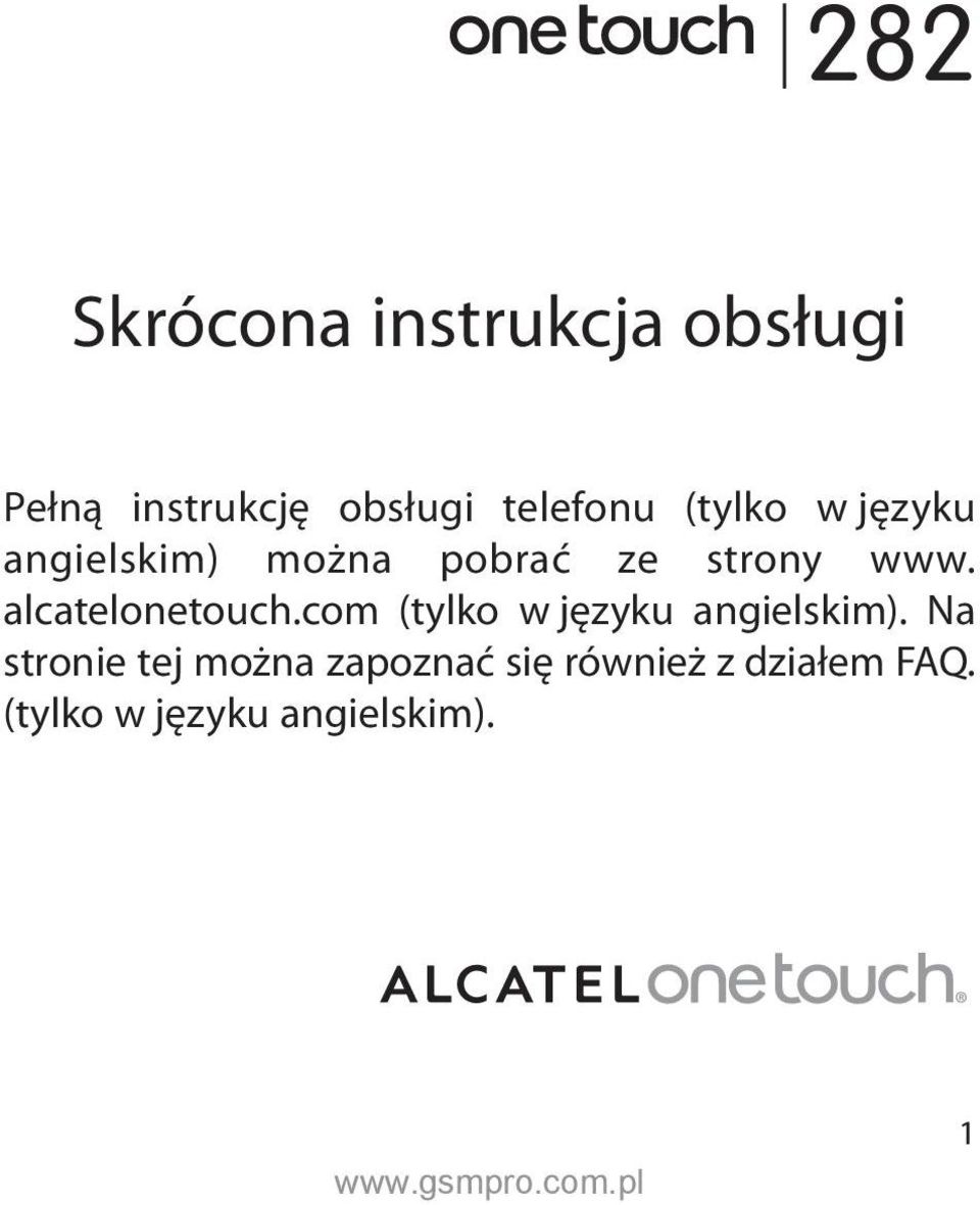 alcatelonetouch.com (tylko w języku angielskim).