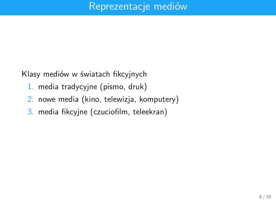 media tradycyjne (pismo, druk) 2.