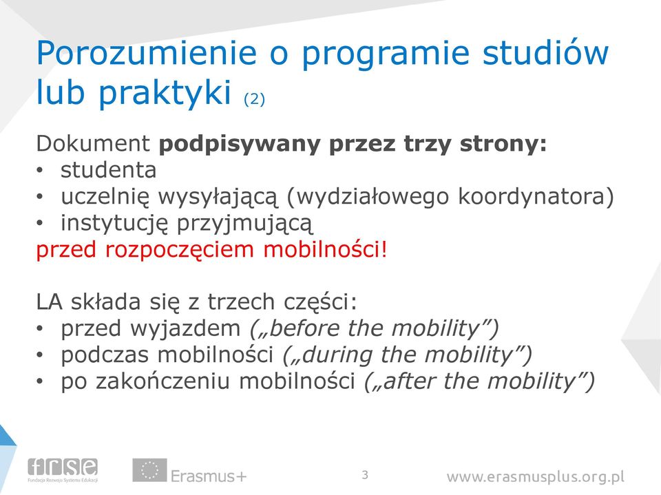 rozpoczęciem mobilności!