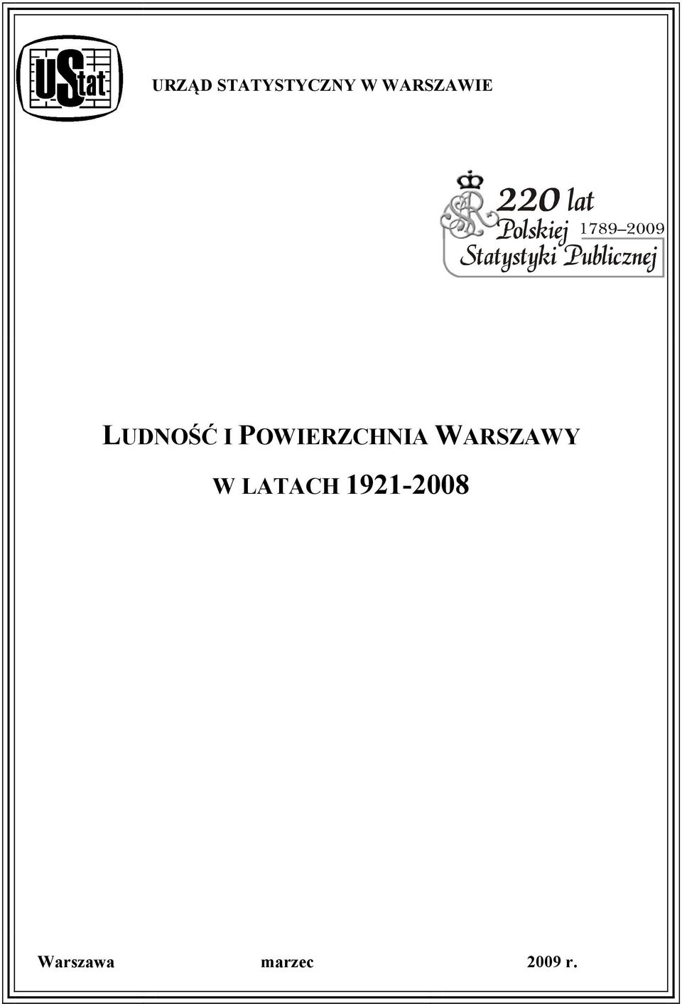 POWIERZCHNIA WARSZAWY W