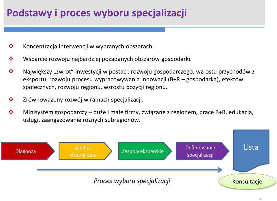 Największy zwrot inwestycji w postaci: rozwoju gospodarczego, wzrostu przychodów z eksportu, rozwoju procesu wypracowywania innowacji