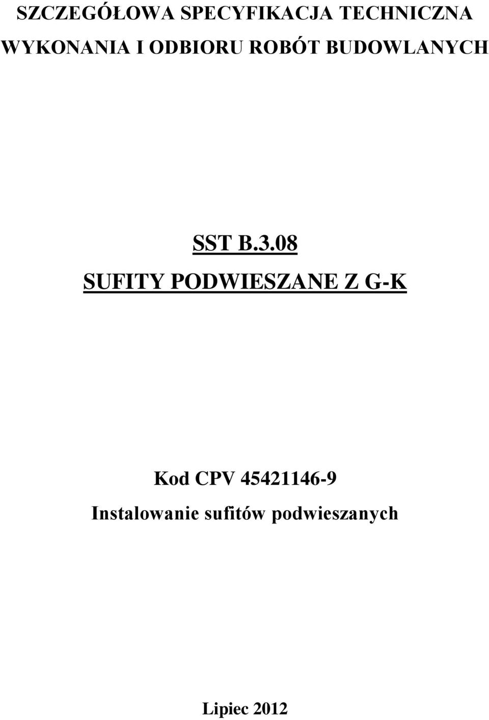 SUFITY PODWIESZANE Z G-K Kod CPV