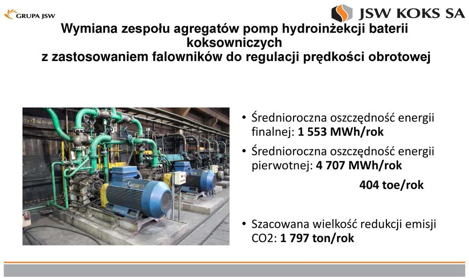 prędkości obrotowej finalnej: 1 553 MWh/rok pierwotnej: 4