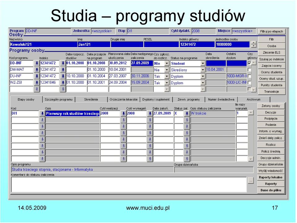 studiów 14.05.