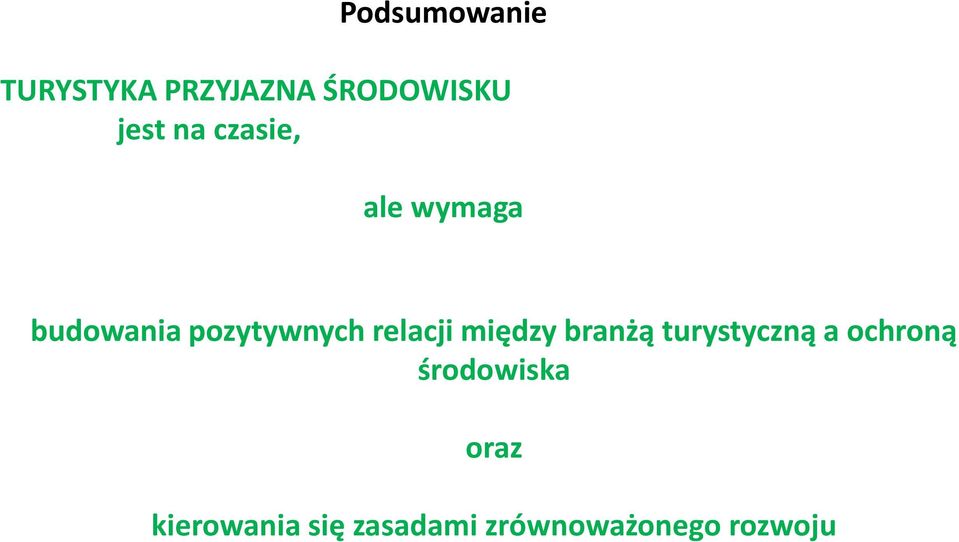 relacji między branżą turystyczną a ochroną