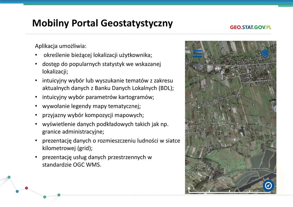 kartogramów; wywołanie legendy mapy tematycznej; przyjazny wybór kompozycji mapowych; wyświetlenie danych podkładowych takich jak np.