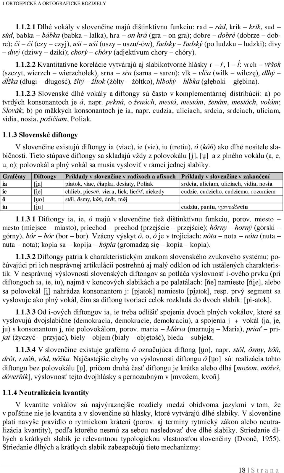 uszu/-ów), ľudsky ľudský (po ludzku ludzki); divy divý (dziwy dziki); chorý chóry (adjektívum chory chóry). 1.1.2.