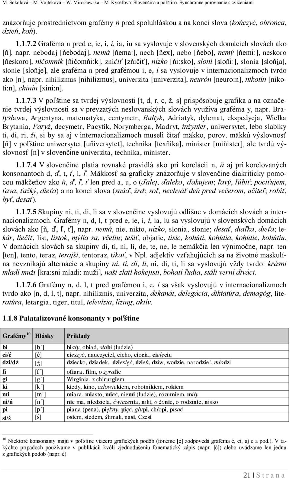 2 Graféma n pred e, ie, i, í, ia, iu sa vyslovuje v slovenských domácich slovách ako [ň], napr.