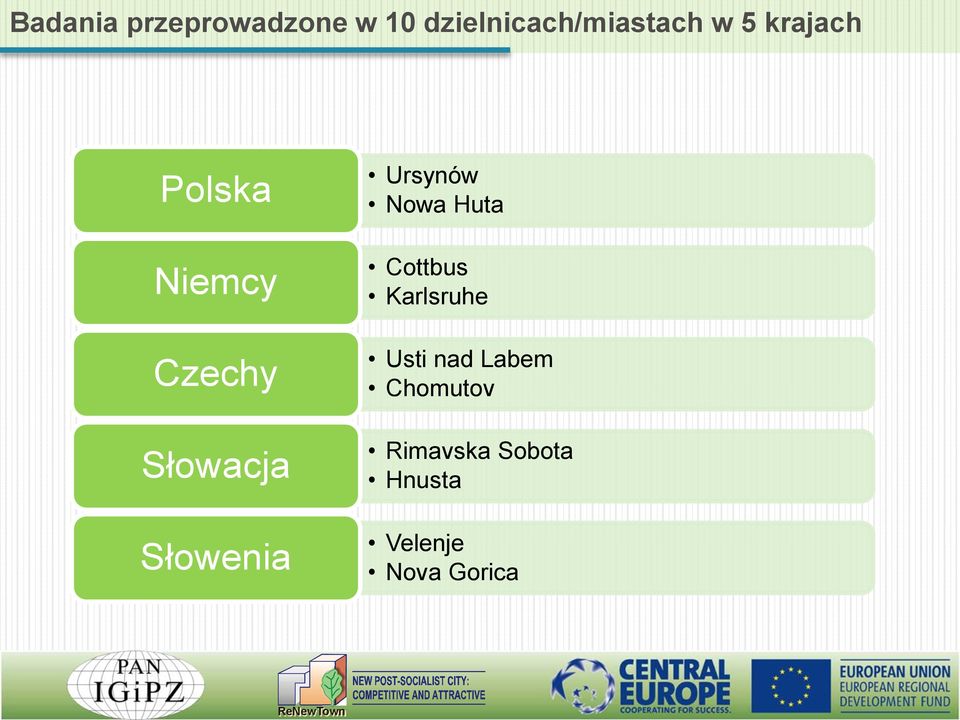 Karlsruhe Czechy Słowacja Słowenia Usti nad Labem