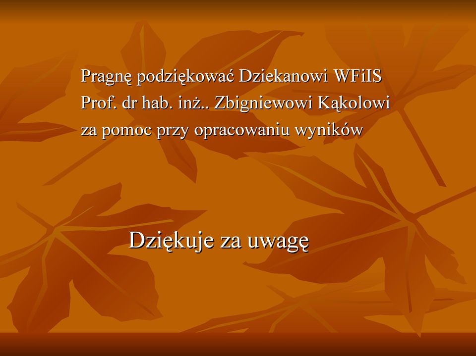 . Zbigniewowi Kąkolowi za pomoc