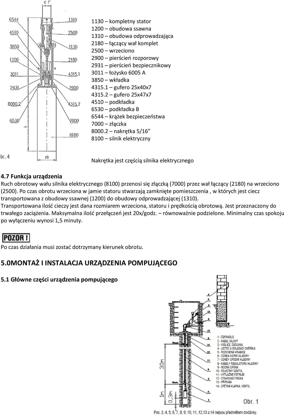 2 nakrętka 5/16 8100 silnik elektryczny Nakrętka jest częścią silnika elektrycznego 4.