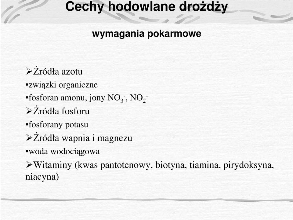 fosforu fosforany potasu Źródła wapnia i magnezu woda