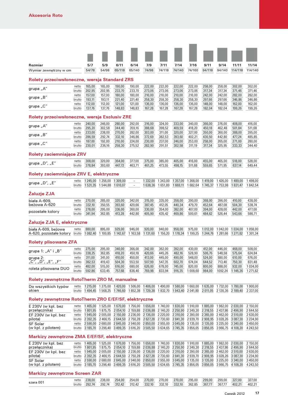 273,06 273,06 273,06 317,34 317,34 371,46 371,46 netto 157,00 157,00 180,00 180,00 210,00 210,00 210,00 210,00 242,00 242,00 282,00 282,00 brutto 193,11 193,11 221,40 221,40 258,30 258,30 258,30