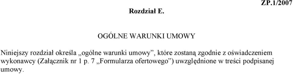 ogólne warunki umowy, które zostaną zgodnie z