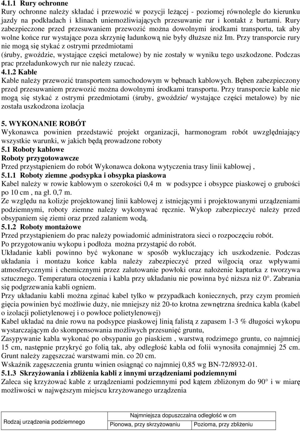 Przy transporcie rury nie mogą się stykać z ostrymi przedmiotami (śruby, gwoździe, wystające części metalowe) by nie zostały w wyniku tego uszkodzone.