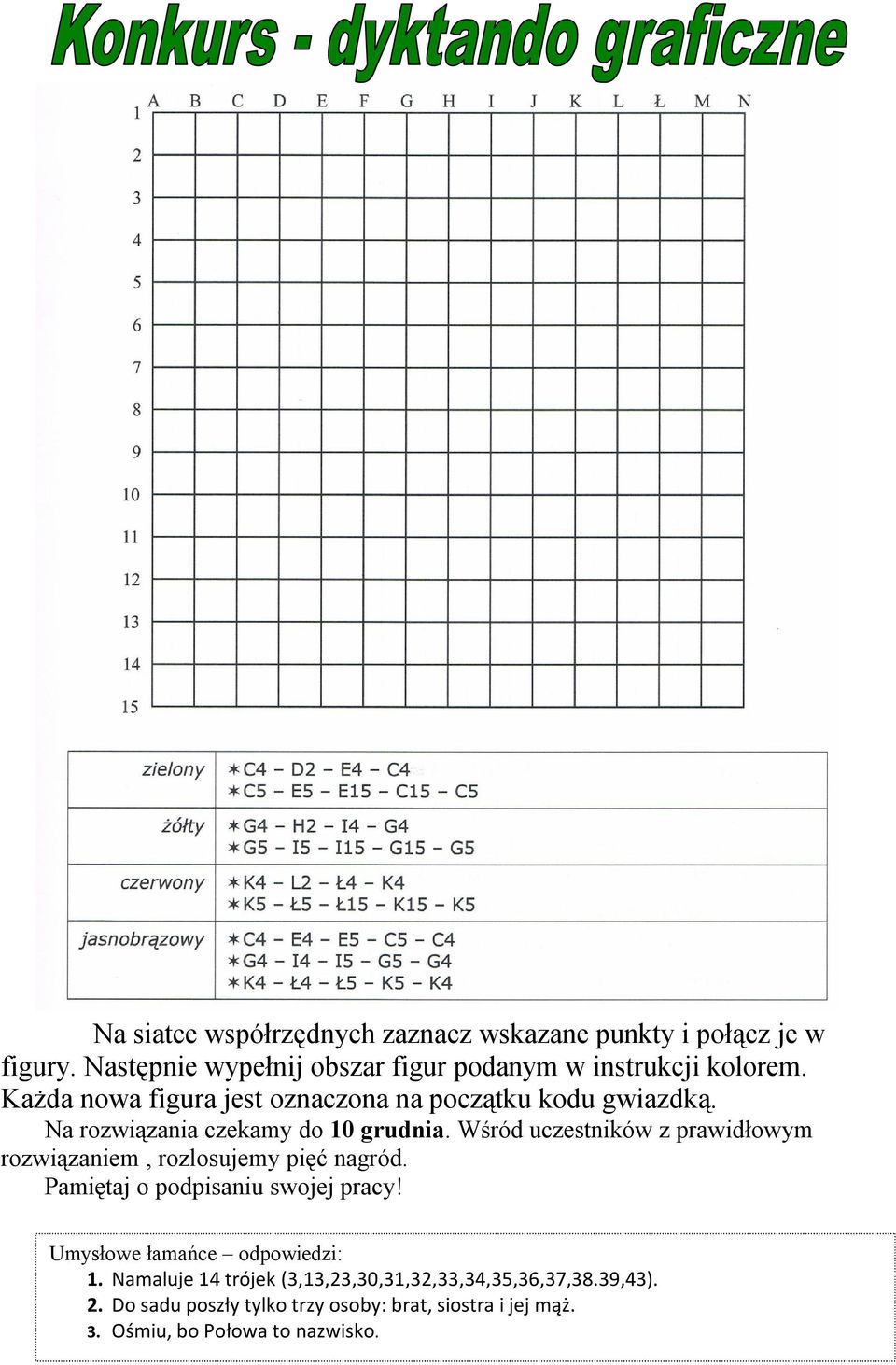 Wśród uczestników z prawidłowym rozwiązaniem, rozlosujemy pięć nagród. Pamiętaj o podpisaniu swojej pracy!