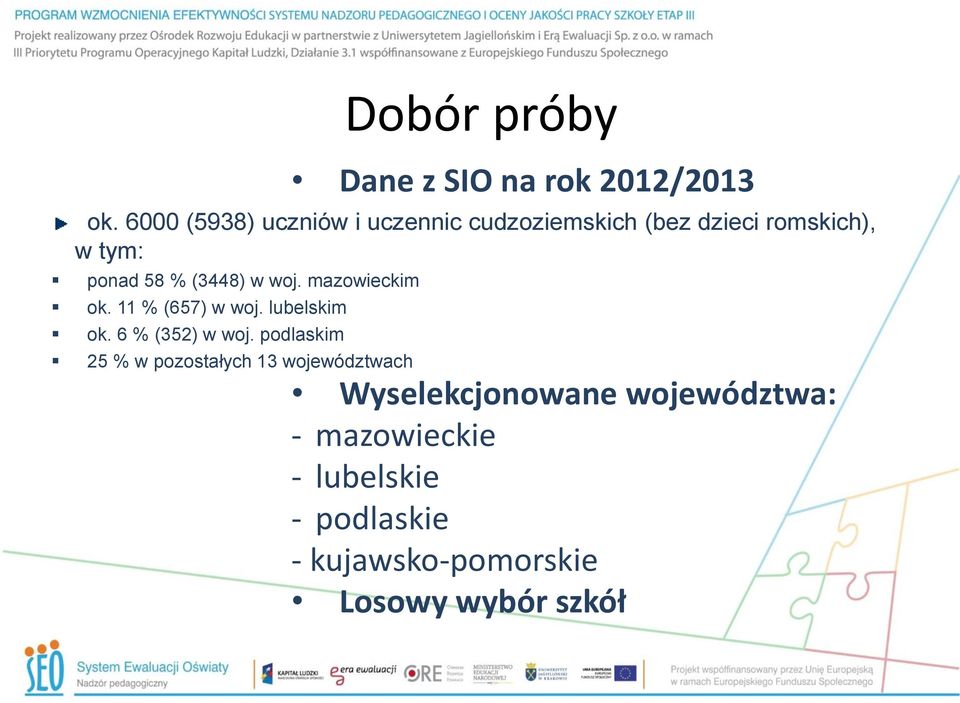 (3448) w woj. mazowieckim ok. 11 % (657) w woj. lubelskim ok. 6 % (352) w woj.