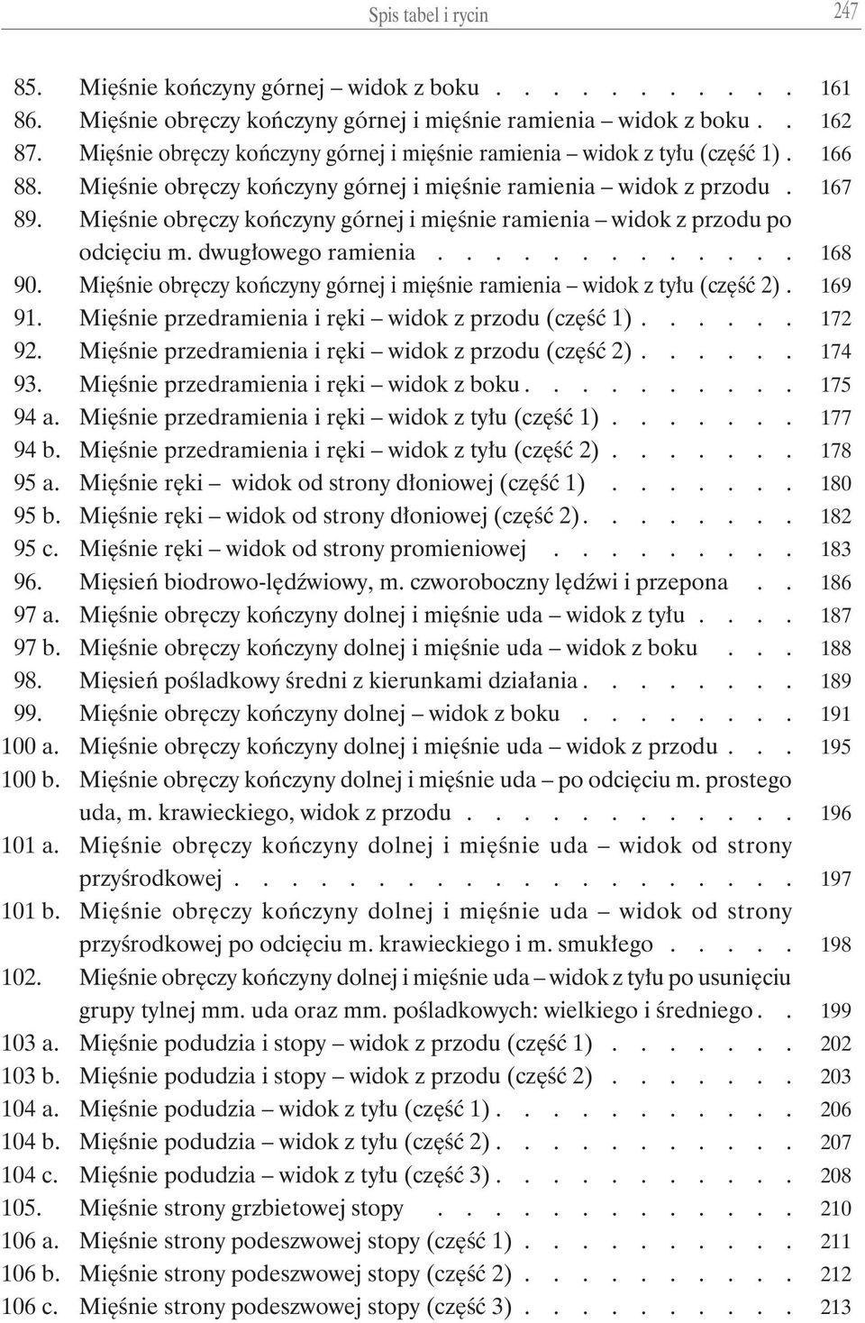 Mięśnie obręczy kończyny górnej i mięśnie ramienia widok z przodu po odcięciu m. dwugłowego ramienia............. 168 90. Mięśnie obręczy kończyny górnej i mięśnie ramienia widok z tyłu (część 2).