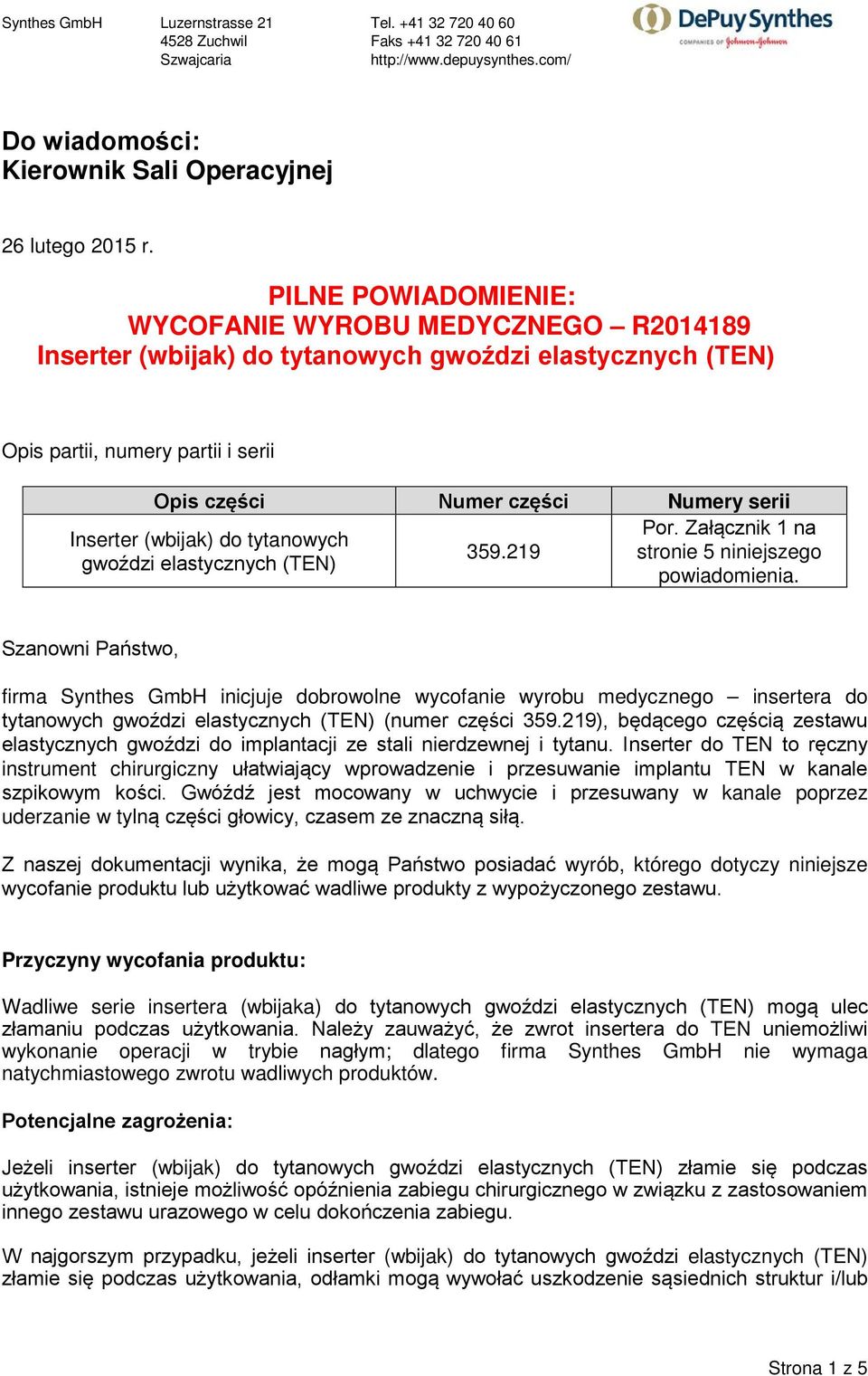 Załącznik 1 na Inserter (wbijak) do tytanowych 359.