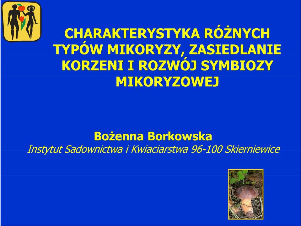 MIKORYZOWEJ Bożenna Borkowska Instytut