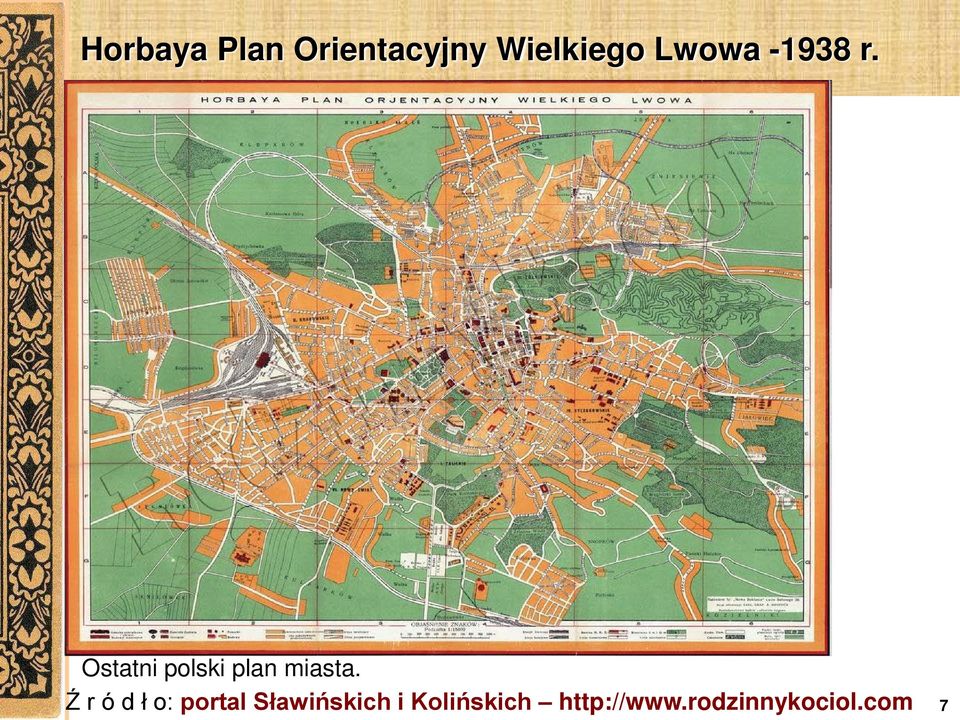 Ostatni polski plan miasta.
