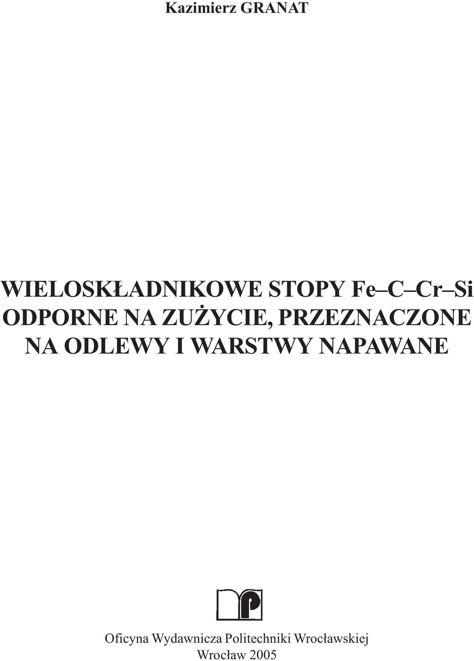 NA ODLEWY I WARSTWY NAPAWANE Oficyna