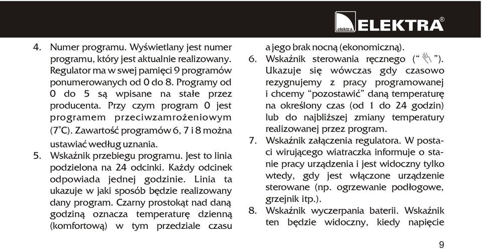Jest to linia podzielona na 24 odcinki. Ka dy odcinek odpowiada jednej godzinie. Linia ta ukazuje w jaki sposób bêdzie realizowany dany program.