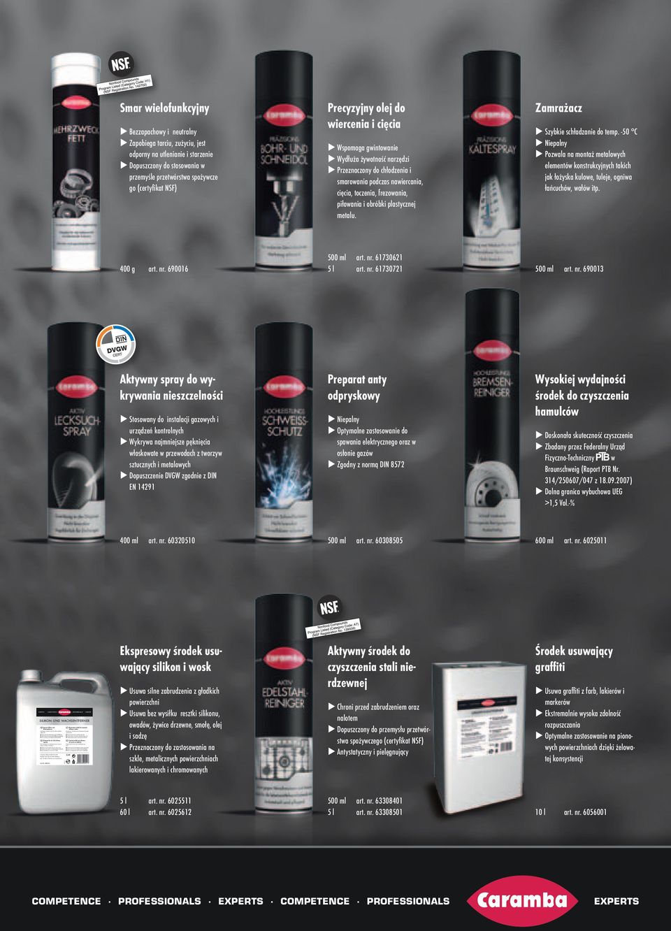 encrassements tenaces des surfaces lisses Elimine les petites rayures et les endommagements de surface fins Pour une surface de vitre sans stries ni reflets caramba chemie Gmbh & co.