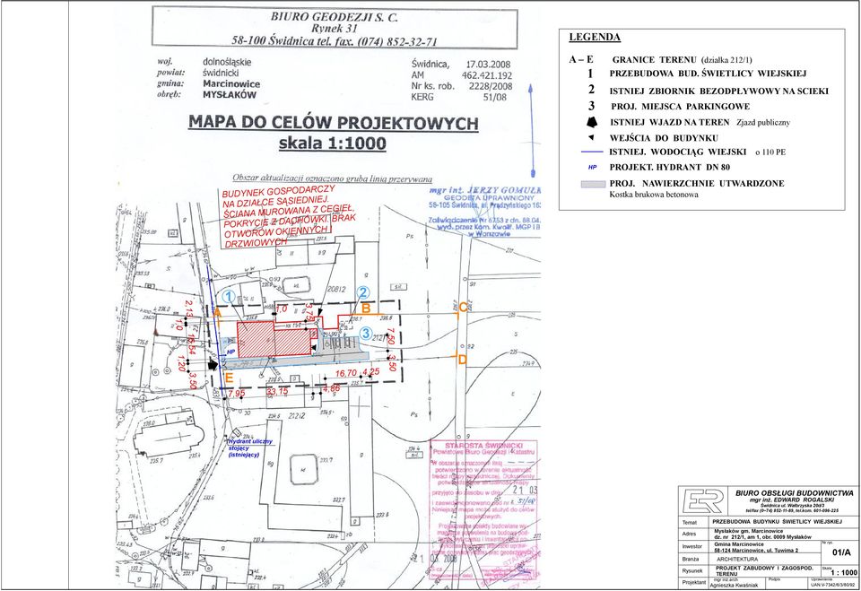 HYDRANT DN 80 Zjazd publiczny o 110 PE PROJ.