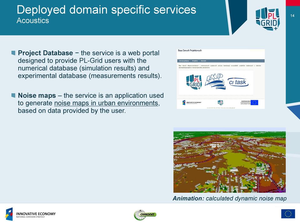experimental database (measurements results).