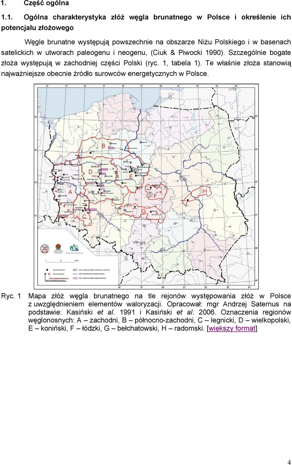 Te właśnie złoża stanowią najważniejsze obecnie źródło surowców energetycznych w Polsce. Ryc.