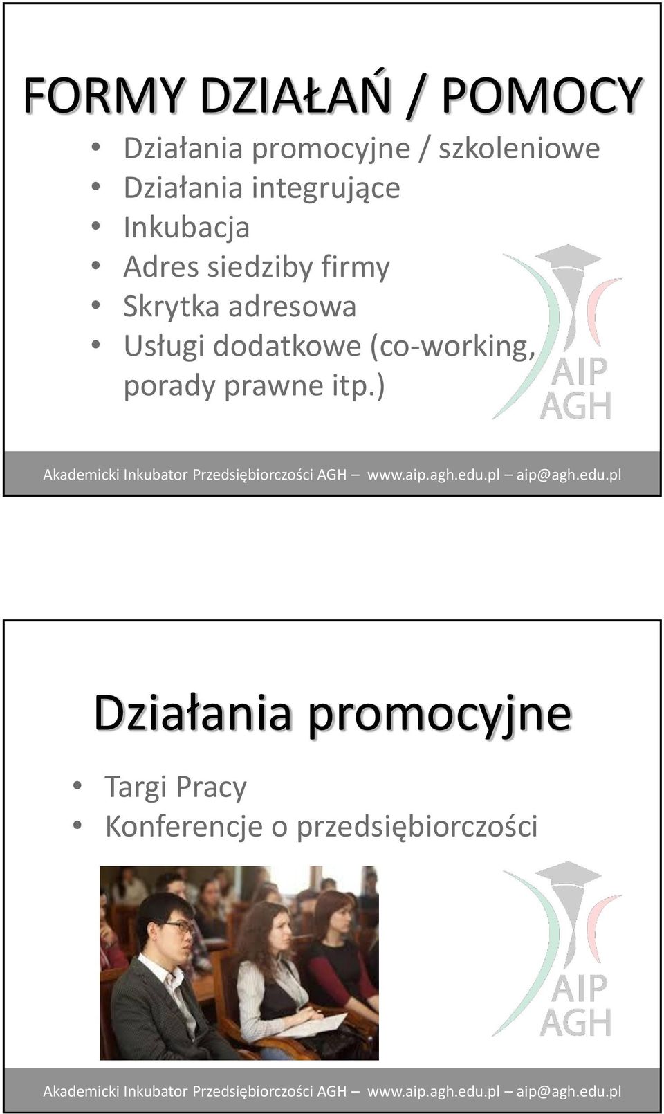 adresowa Usługi dodatkowe (co-working, porady prawne itp.