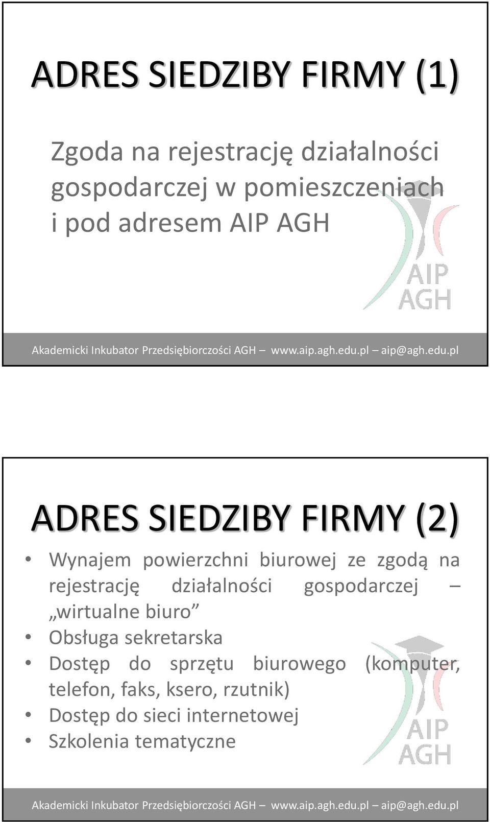 rejestrację działalności gospodarczej wirtualne biuro Obsługa sekretarska Dostęp do sprzętu