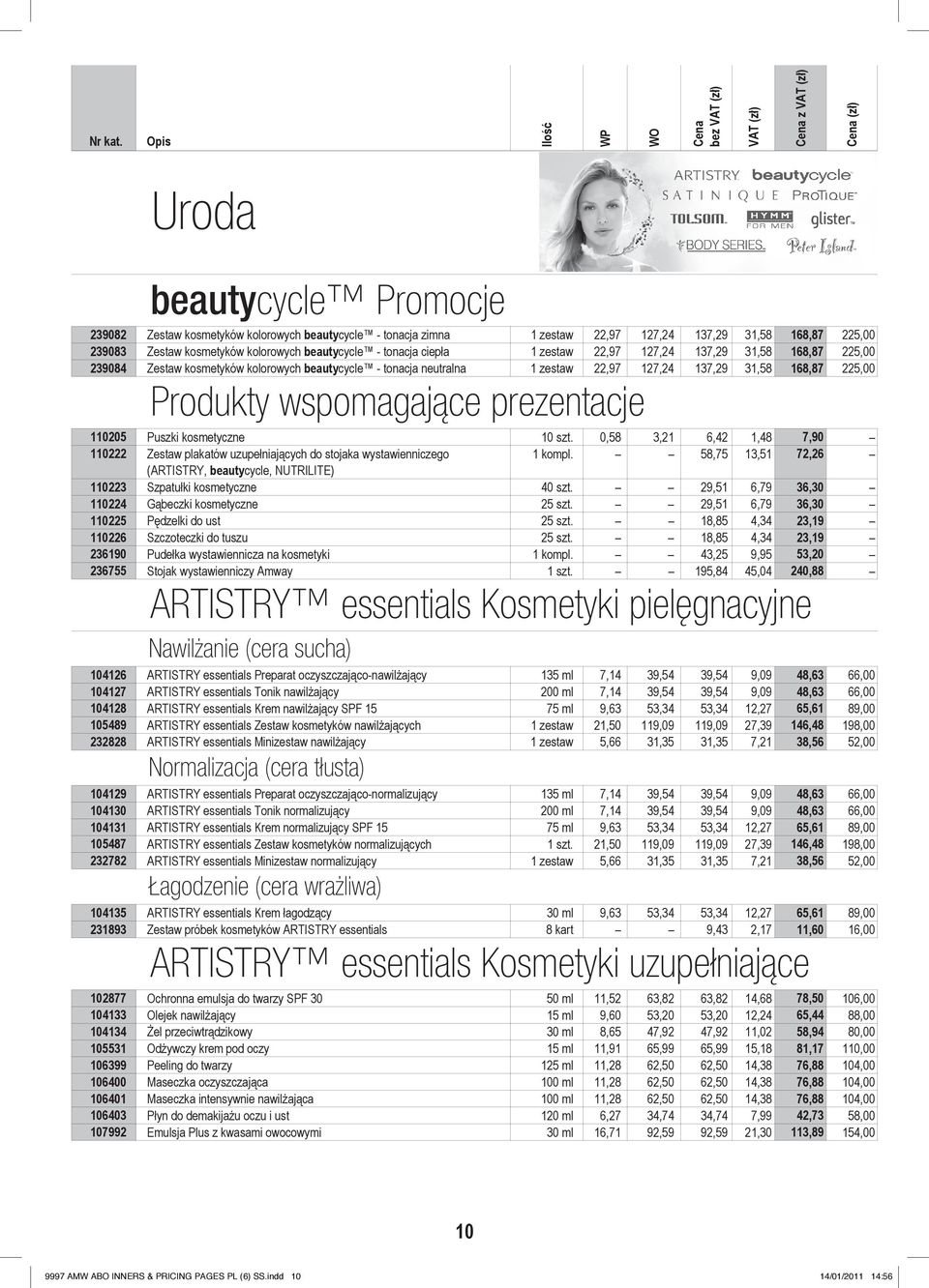prezentacje 1125 Puszki kosmetyczne 1 szt.,58 3,21 6,42 1,48 7,9 11222 Zestaw plakatów uzupełniających do stojaka wystawienniczego 1 kompl.