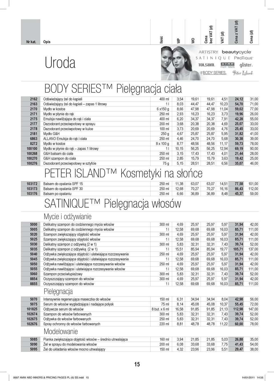 Dezodorant przeciwpotowy w sprayu 2 ml 3,68 2,38 2,38 4,69 25,7 33, 2178 Dezodorant przeciwpotowy w kulce 1 ml 3,73 2,69 2,69 4,76 25,45 33, 2181 Mydło G&H 25 g 4,67 25,87 25,87 5,95 31,82 41, 6863