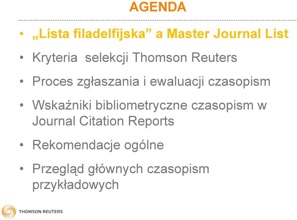 czasopism Wskaźniki bibliometryczne czasopism w Journal