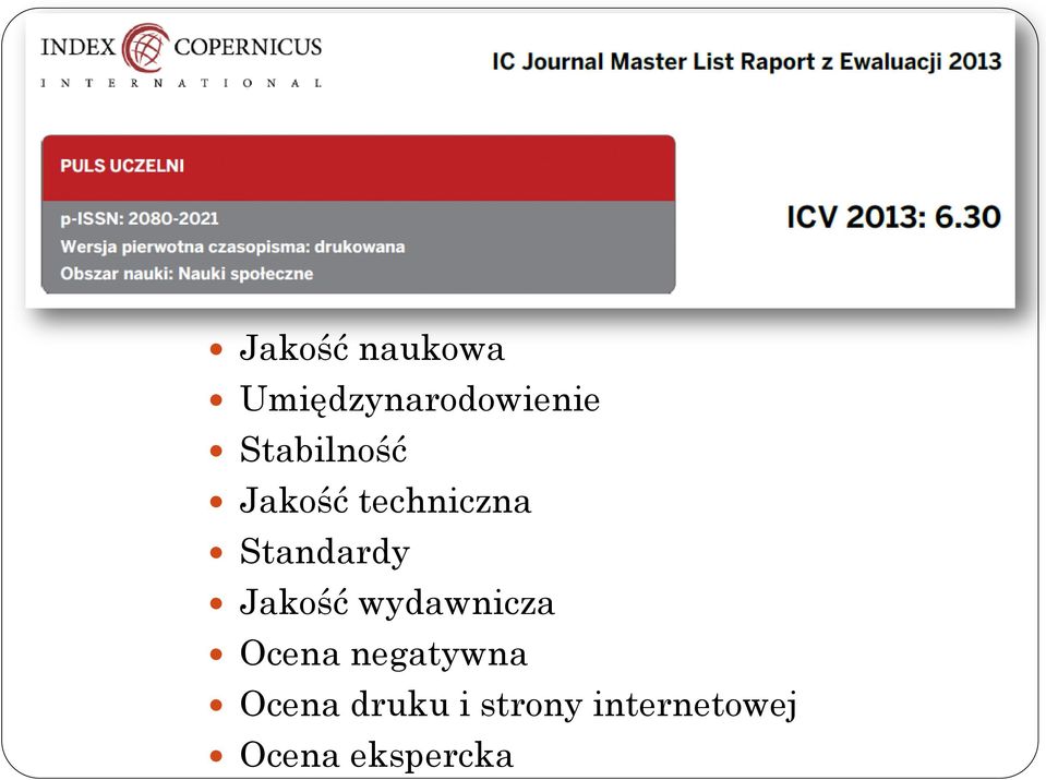 Jakość wydawnicza Ocena negatywna Ocena