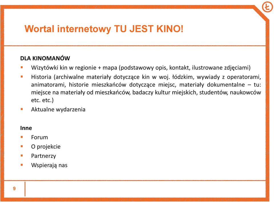 (archiwalne materiały dotyczące kin w woj.