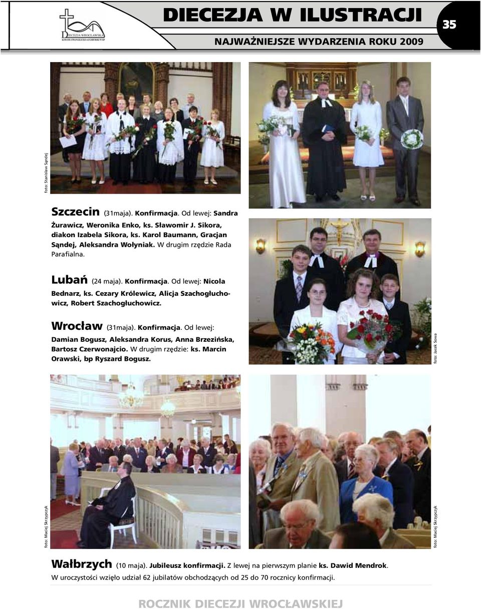 Cezary Królewicz, Alicja Szachog³uchowicz, Robert Szachog³uchowicz. foto: Maciej Skrzypczyk Wroc³aw (31maja). Konfirmacja.