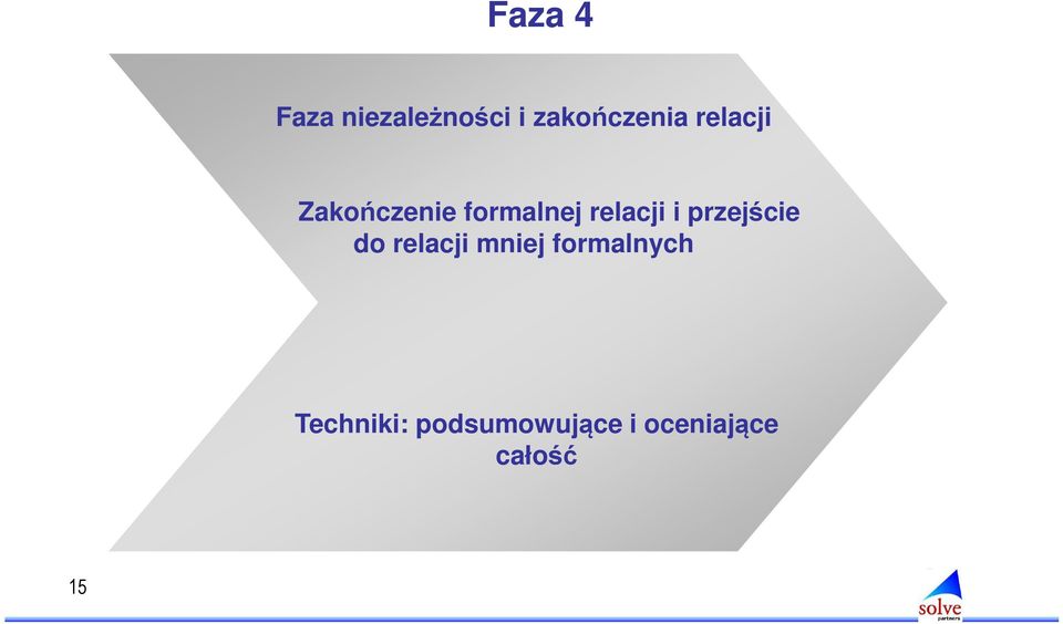 przejście do relacji mniej formalnych