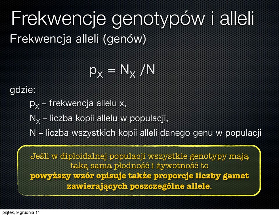 płodność i żywotność to powyższy wzór opisuje